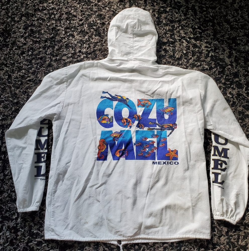 Beachwear Hoodie Lightweight Cozumel Mexico La Iguana Medium